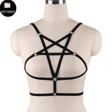 Rave Wear Pentagram Bondage Body Harness Lingerie