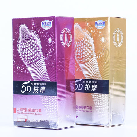 5D Dotted Thread Ribbed G Point Latex Condoms