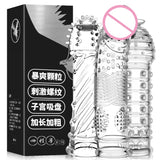 Nozzle on Penis Dick Extensions condom Penis Sleeve Male Enlargement for Men Delay Spray Massager Cock Ring Cover Adult Sex Toys