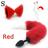 Silicone Plug Fox Tail vibrator Toy