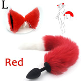 Silicone Plug Fox Tail vibrator Toy