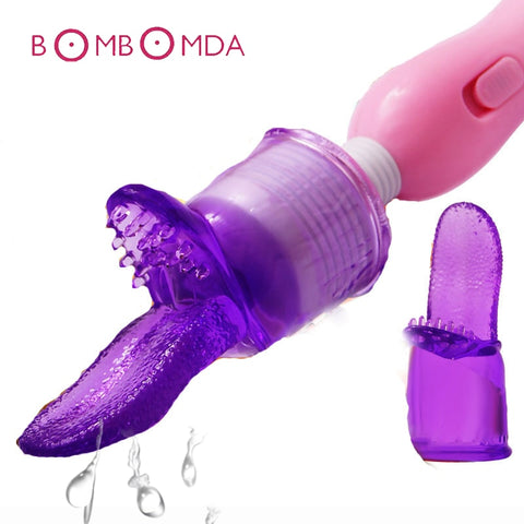 Silicone Tongue AV Wand Vibrator Sex Toys For Woman