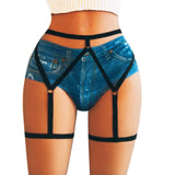 Sexy Elastic Goth Leg Garter Belt Leg Decoration Harness