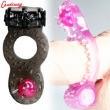 Triple vibrator Ring Massage Stick Masturbation