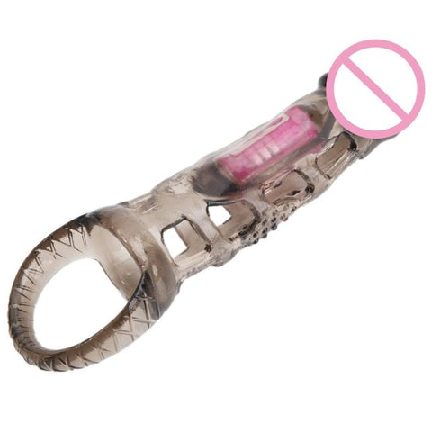 Hollow Vibrating Condom Cock Ring