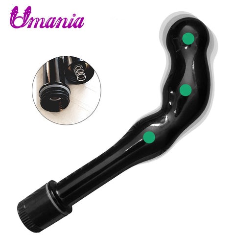 Adjustable Speed Black Prostate Massager Sex Toy