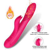 Rabbit Vibrator Rechargeable Dildo Vibe Dual Motor Clit Stimulator